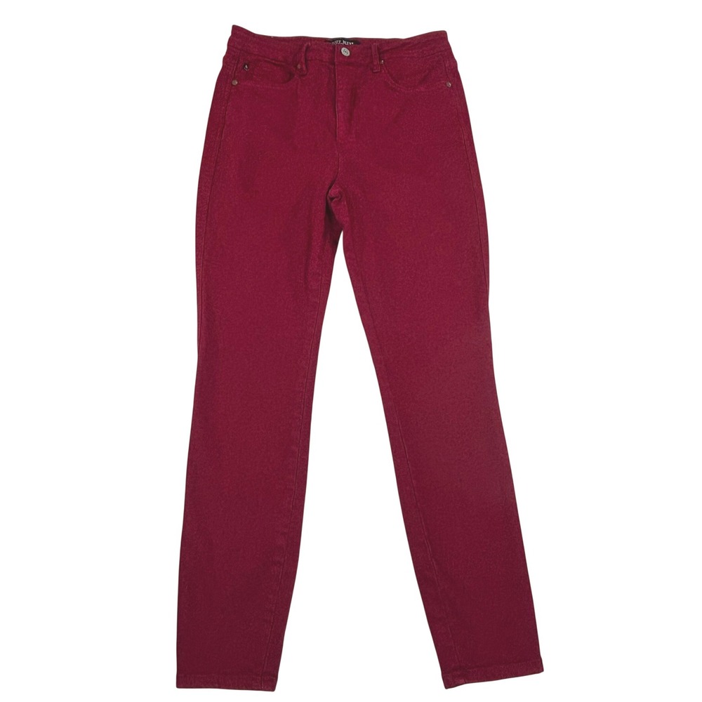Judy Blue Burgundy Red Garment Dyed High Rise Skinny Jeans JB88760C Womens 11/30